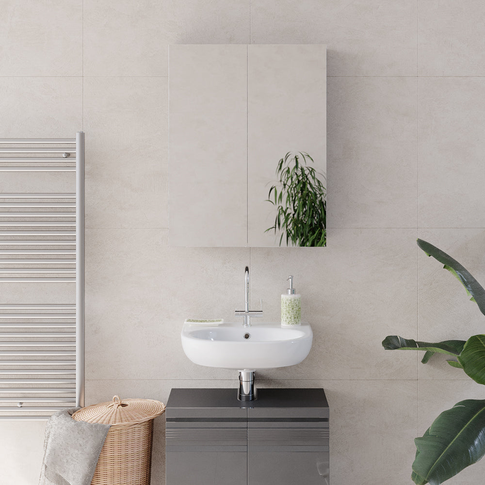 Vicco Specchio contenitore bagno Antracite 60 x 77 cm