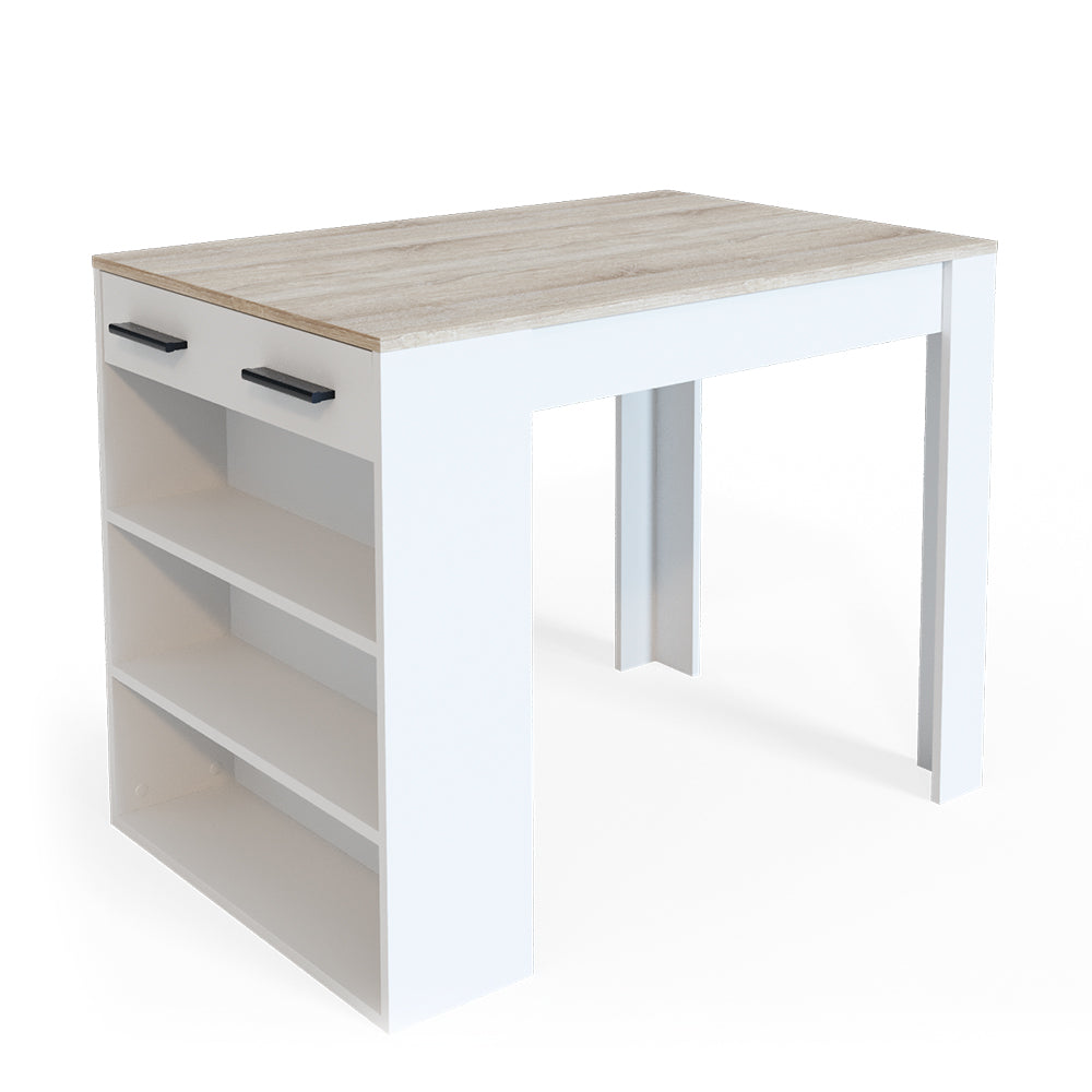 Vicco Tavolo da pranzo Sonoma/Bianco 67 x 100 cm