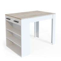 Vicco Tavolo da pranzo Sonoma/Bianco 67 x 100 cm