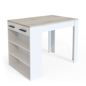 Vicco Tavolo da pranzo Sonoma/Bianco 67 x 100 cm