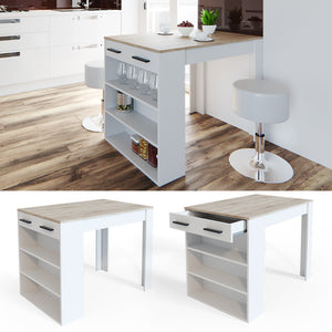 Vicco Tavolo da pranzo Sonoma/Bianco 67 x 100 cm