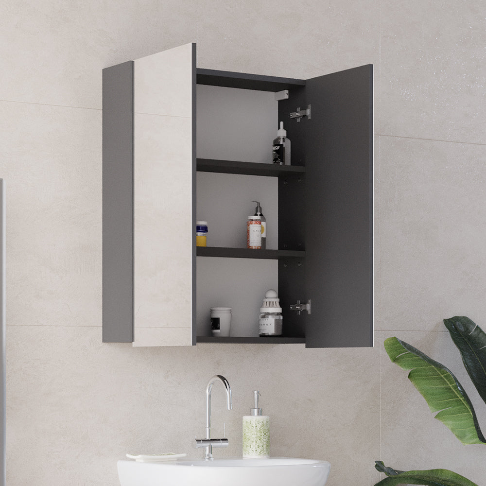 Vicco Specchio contenitore bagno Antracite 60 x 77 cm