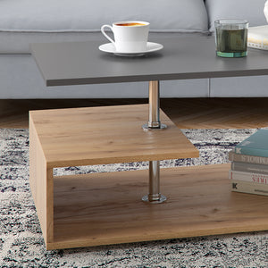 Vicco Tavolino da salotto Rovere antracite/sabbia 91 x 52,6 cm