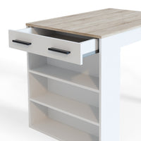 Vicco Tavolo da pranzo Sonoma/Bianco 67 x 100 cm