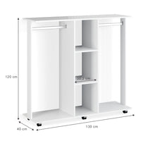 Vicco  Armadio  multifunzione  Bianco  130 x 120 cm