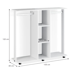 Vicco  Armadio  multifunzione  Bianco  130 x 120 cm