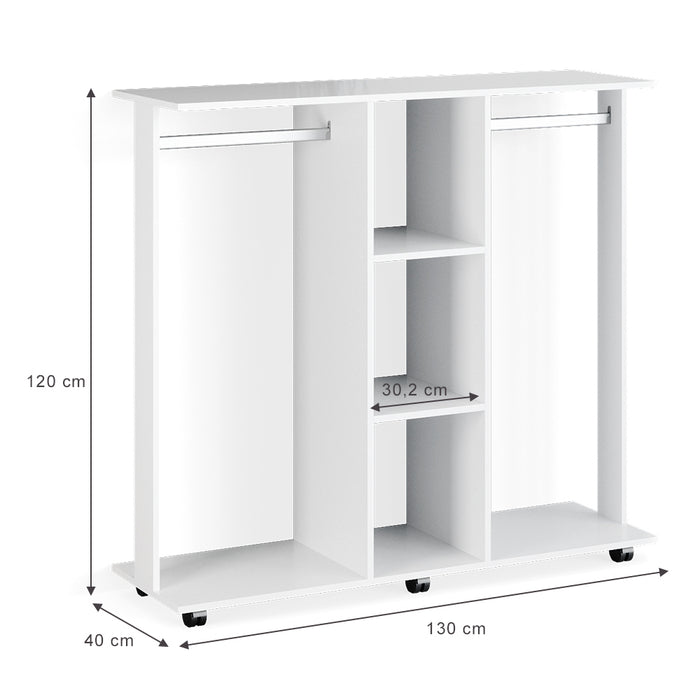 Vicco  Armadio  multifunzione  Bianco  130 x 120 cm