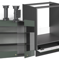 Vicco Cucina angolare completa Verde-oro Country House/Antracite 227 x 287 cm , PL Antracite