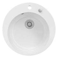 Bergström Lavello da cucina Bianco 50.5 x 50.5 cm Rotondo
