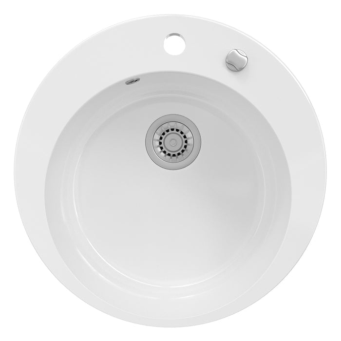 Bergström Lavello da cucina Bianco 50.5 x 50.5 cm Rotondo