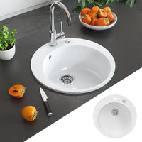 Bergström Lavello da cucina Bianco 50.5 x 50.5 cm Rotondo