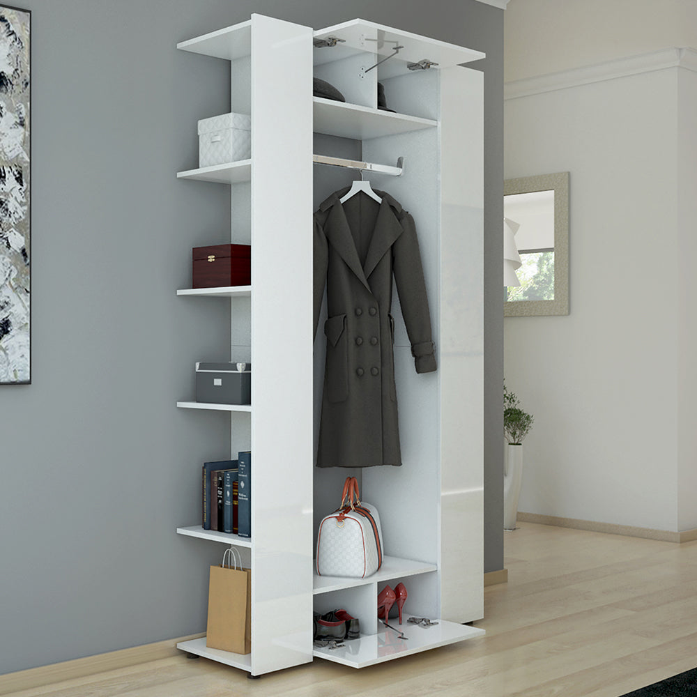 Vicco Armadio da ingresso Bianco 36.6 x 191 cm