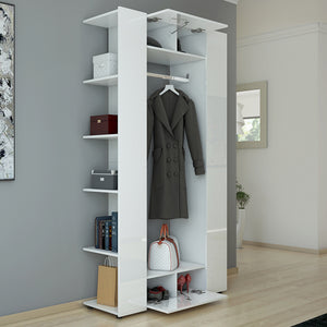 Vicco Armadio da ingresso Bianco 36.6 x 191 cm