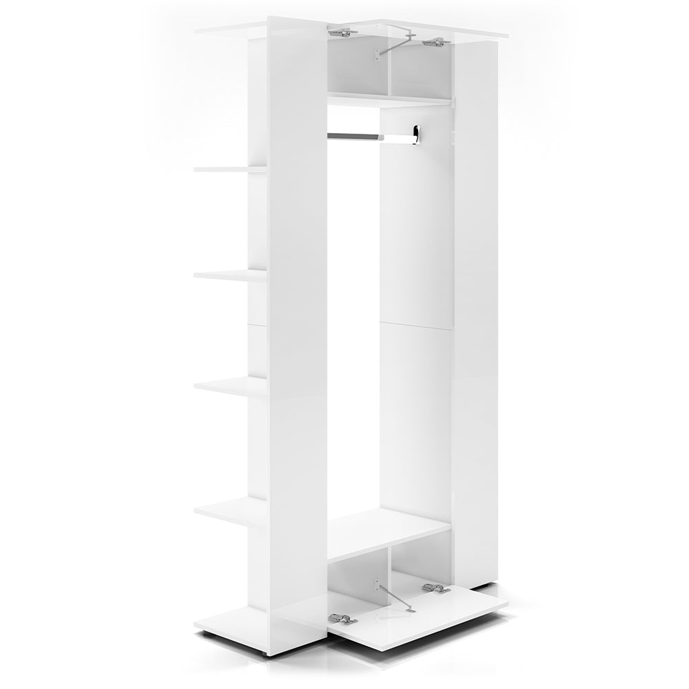 Vicco Armadio da ingresso Bianco 36.6 x 191 cm