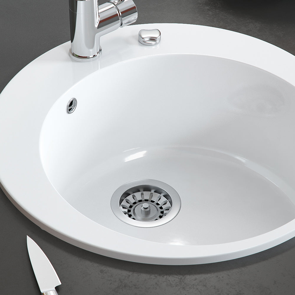 Bergström Lavello da cucina Bianco 50.5 x 50.5 cm Rotondo