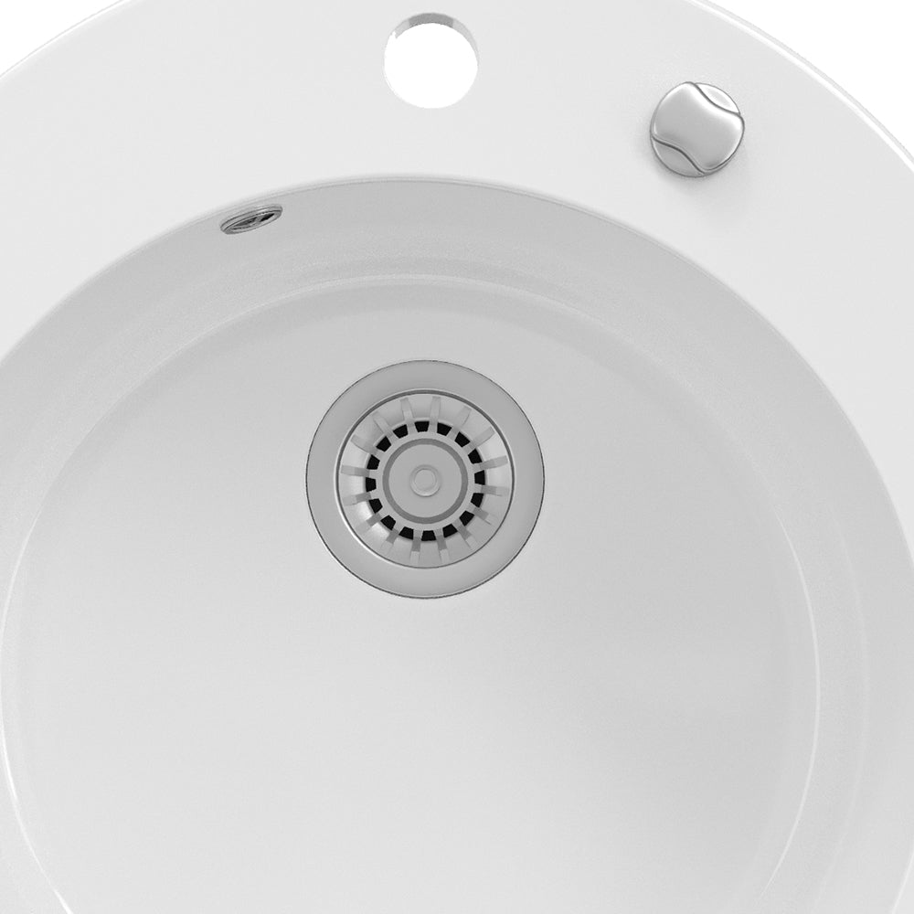 Bergström Lavello da cucina Bianco 50.5 x 50.5 cm Rotondo