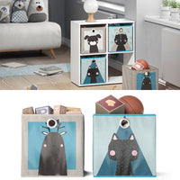 Vicco Scatola pieghevole Grigio/Blu 30 x 30 cm Set di 2