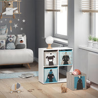 Vicco Scatola pieghevole Grigio/Blu 30 x 30 cm Set di 2