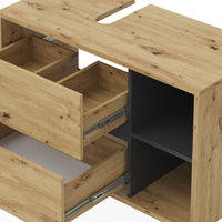 Vicco Mobiletto per lavabo Rovere artigianale 100 x 60 cm