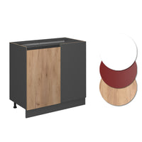 Vicco Mobile ad angolo cucina Quercia dorata 86 cm Forma a J, senza piano di lavoro