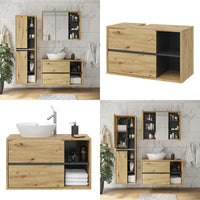 Vicco Mobiletto per lavabo Rovere artigianale 100 x 60 cm