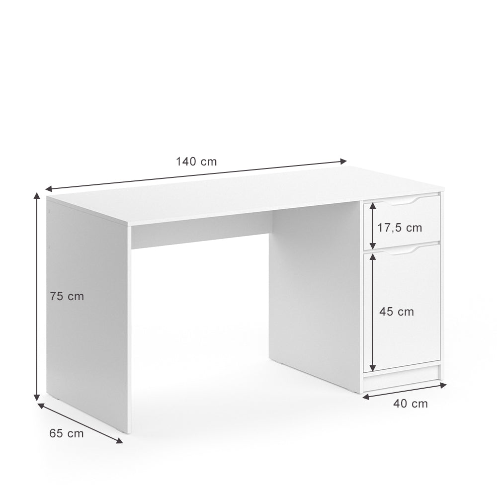 Vicco Scrivania Bianco 140 x 65 cm