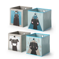 Vicco Scatola pieghevole Grigio/Blu 30 x 30 cm Set di 2