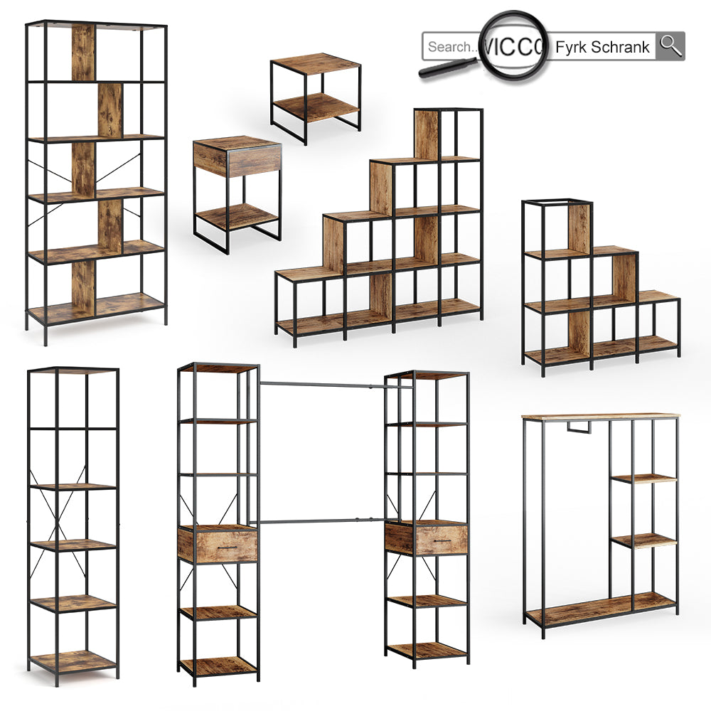 Vicco Armadio multifunzione Rovere rustico 119.5 x 189 cm