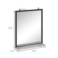 Vicco Specchio bagno Calcestruzzo 50 x 60 cm