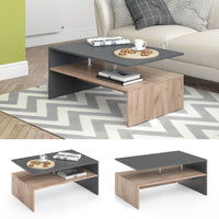 Vicco Tavolino da salotto Rovere antracite/sabbia 90 x 60 cm