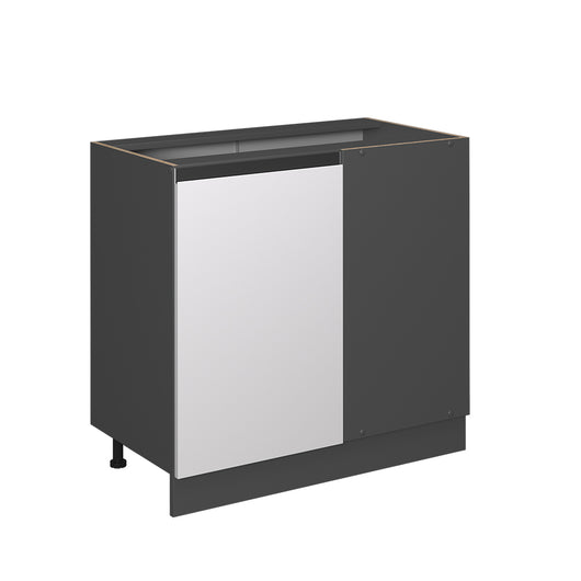 Vicco Mobile ad angolo cucina Bianco 86 cm Forma a J, senza piano di lavoro