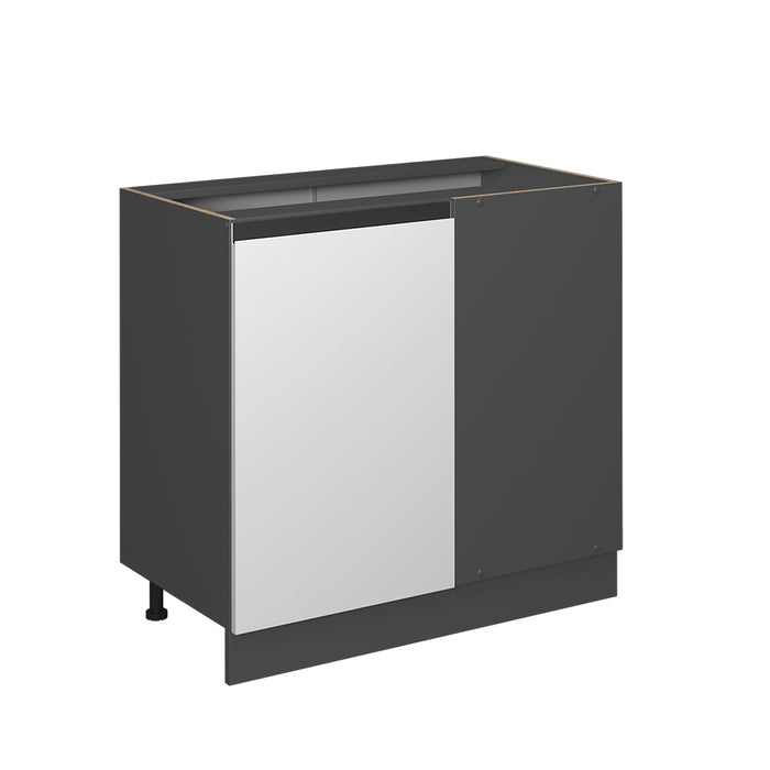 Vicco Mobile ad angolo cucina Bianco 86 cm Forma a J, senza piano di lavoro