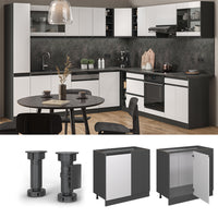 Vicco Mobile ad angolo cucina Bianco 86 cm , PL Rovere