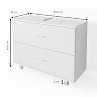 Vicco Mobile sottolavabo per bagno Bianco 80 x 60.8 cm