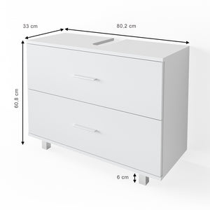 Vicco Mobile sottolavabo per bagno Bianco 80 x 60.8 cm