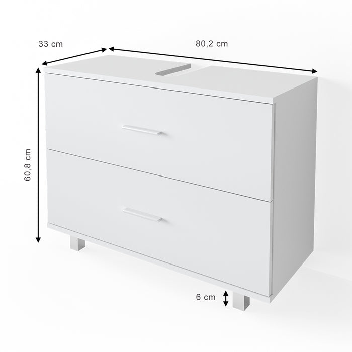 Vicco Mobile sottolavabo per bagno Bianco 80 x 60.8 cm