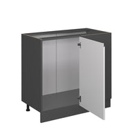 Vicco Mobile ad angolo cucina Bianco 86 cm Forma a J, senza piano di lavoro