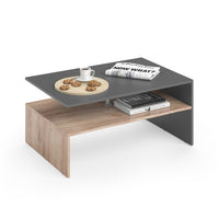 Vicco Tavolino da salotto Rovere antracite/sabbia 90 x 60 cm
