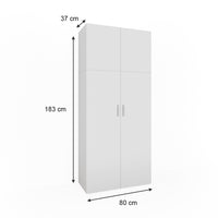 Vicco Scaffale per file Bianco 80 x 182.4 cm