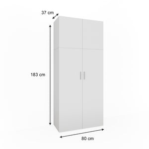 Vicco Scaffale per file Bianco 80 x 182.4 cm