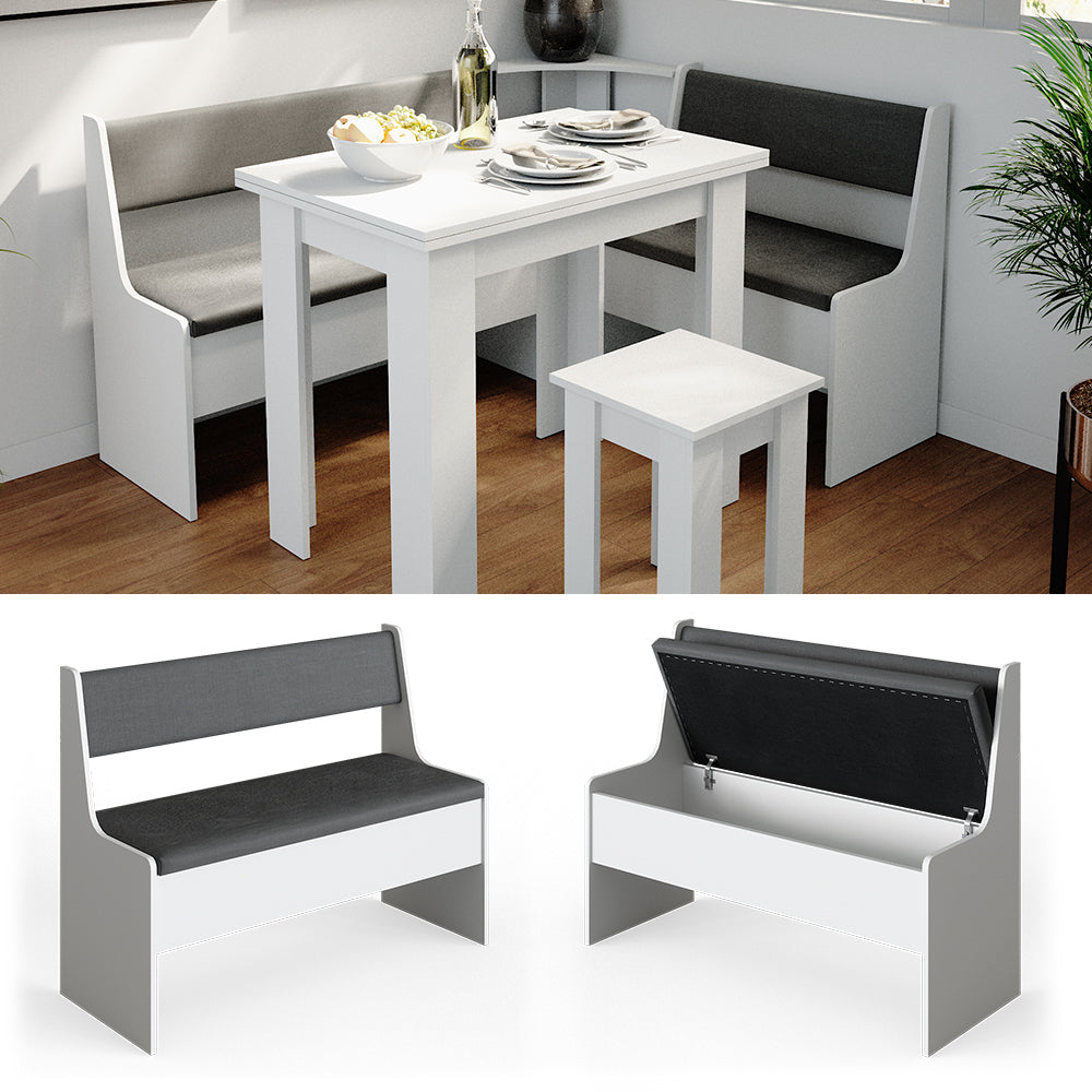 Vicco Panca ad angolo Bianco 41.5 x 106.6 cm