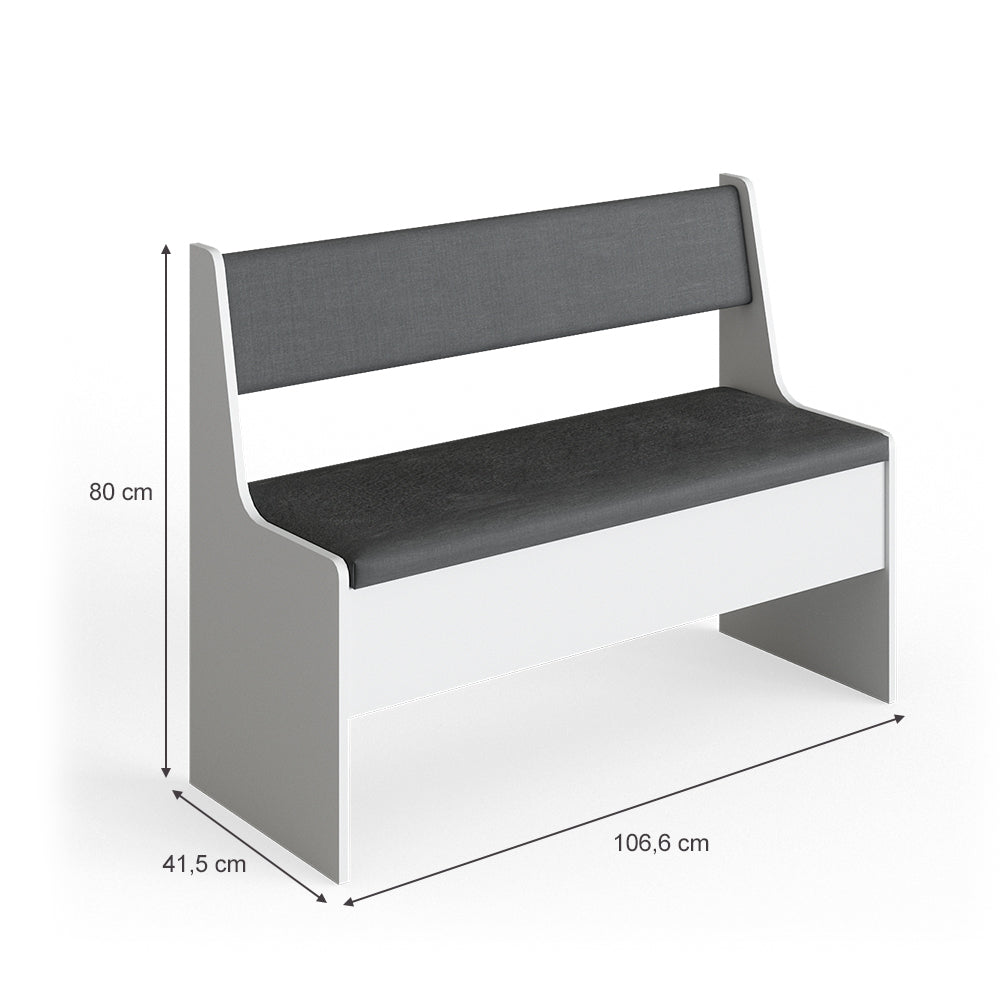 Vicco Panca ad angolo Bianco 41.5 x 106.6 cm