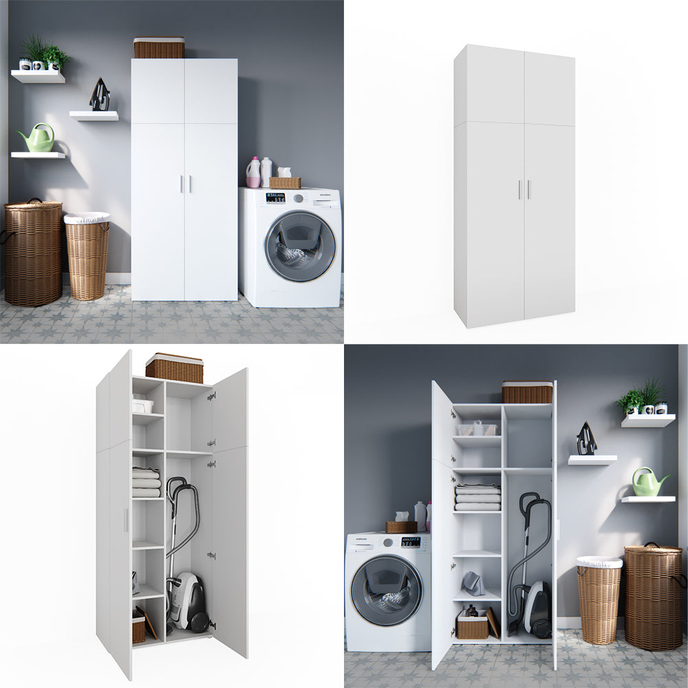 Vicco Scaffale per file Bianco 80 x 182.4 cm