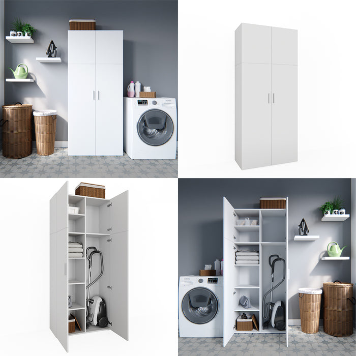 Vicco Scaffale per file Bianco 80 x 182.4 cm