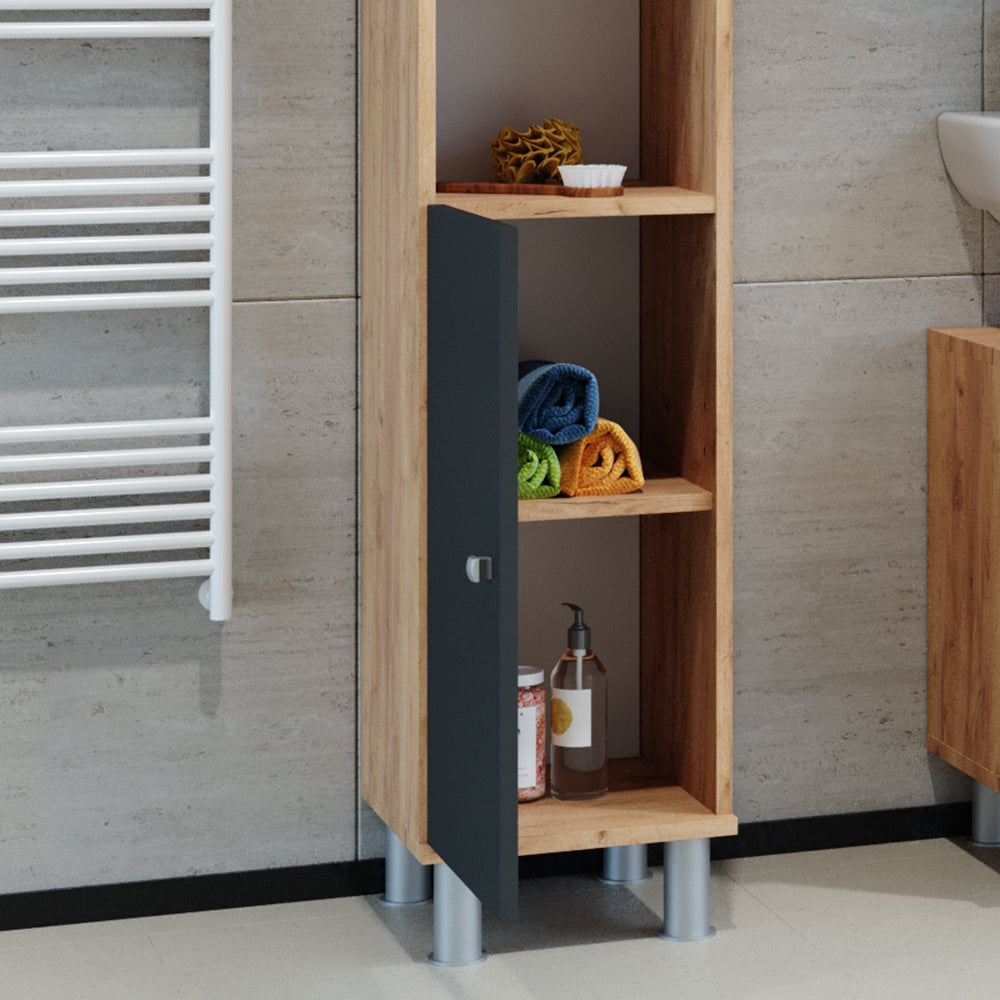 Vicco Mobile bagno alto Rovere 30 x 190 cm