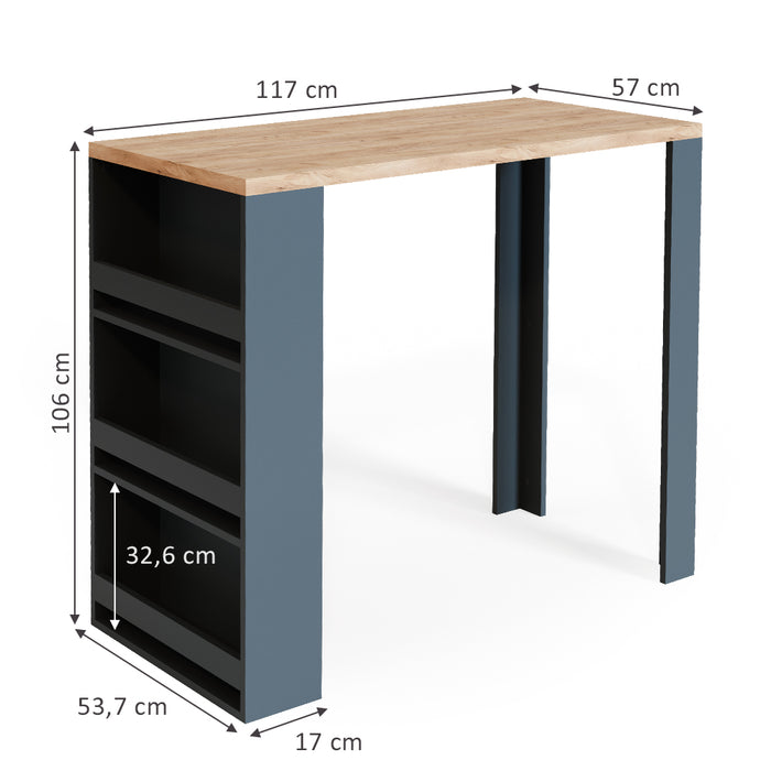 Vicco Tavolo bar alto Rovere 57 x 117 cm