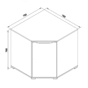 Vicco Credenza Bianco 78 x 76.6 cm