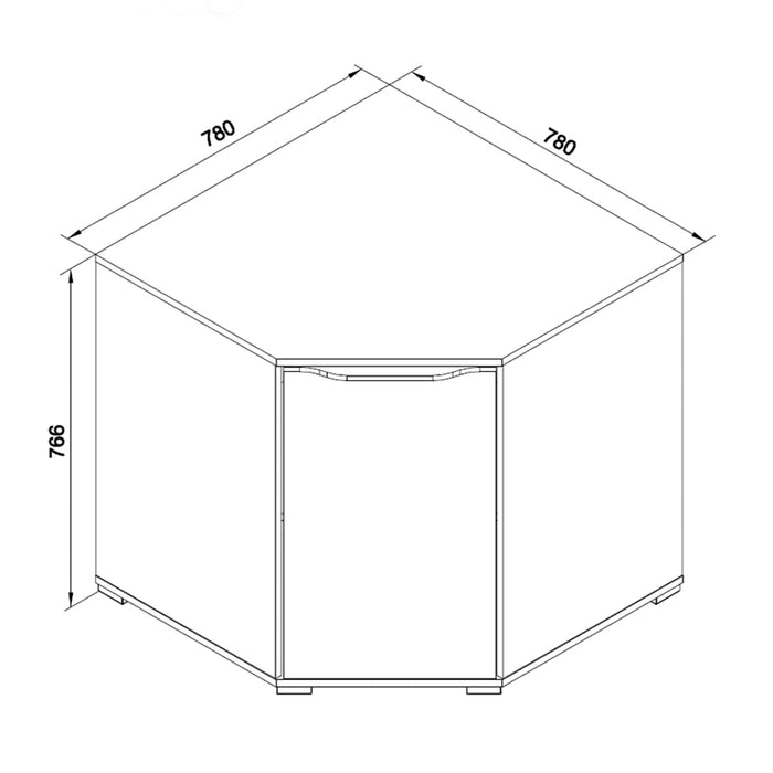 Vicco Credenza Bianco 78 x 76.6 cm