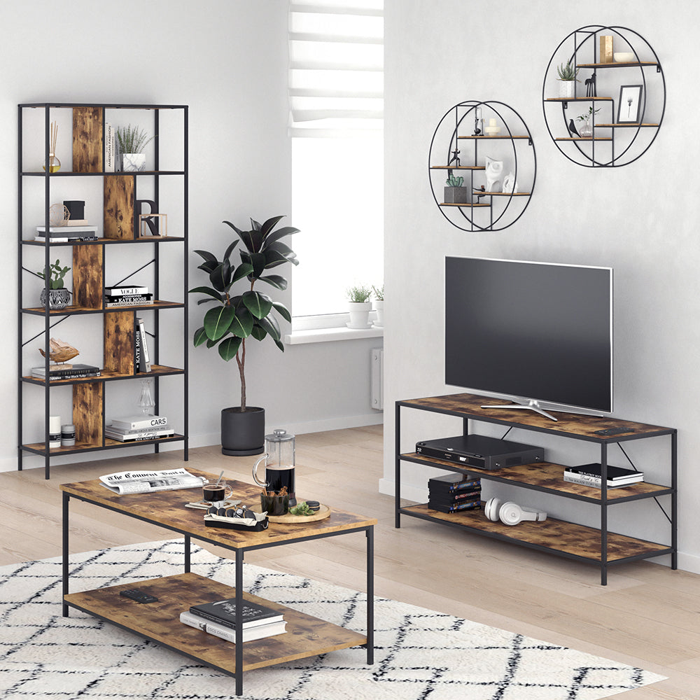 Vicco Libreria da parete Legno antico 55 x 55 cm Rotondo