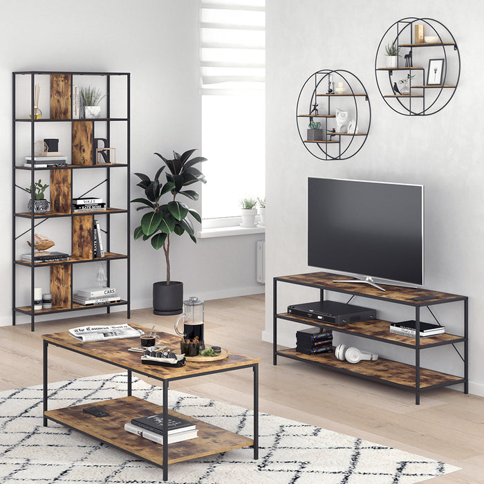 Vicco Libreria da parete Legno antico 55 x 55 cm Rotondo